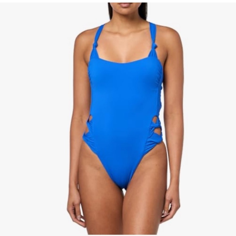 BECCA Women's Standard Baja Mar Bandeau One Piece Swimsuit, Scoop Neck, Bathing - Picture 4 of 13